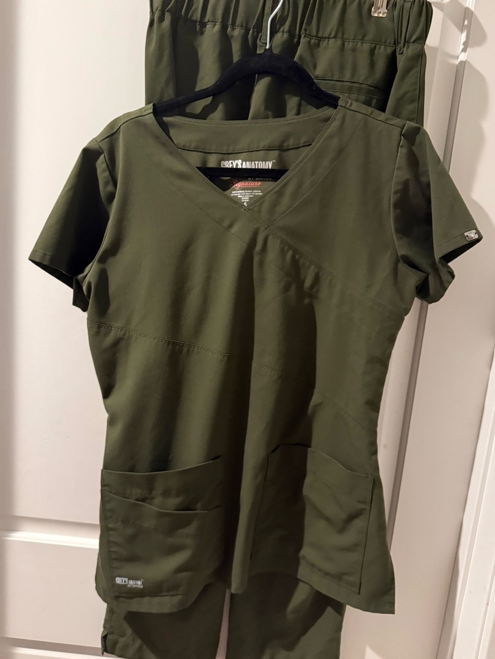 Barco Uniforms Olive Green V-Neck Scrub Top